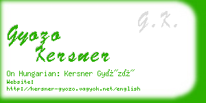 gyozo kersner business card